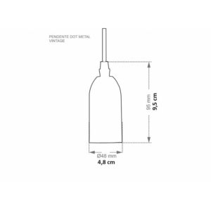 Pendente Lúminaria Thaschibra Dot Metal Vintage Cobre E27 - Imagem 3