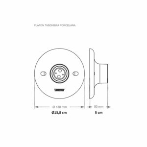 Plafon Porcelana Taschibra Branco E-27 - Imagem 3