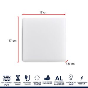PAINEL LED FRAMELESS 24W - Imagem 3